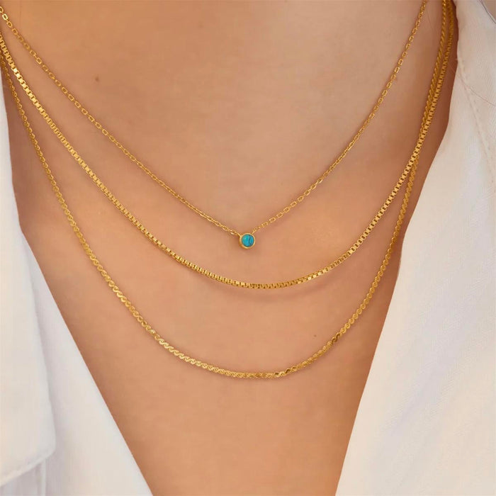 Ania Haie Lab Created Turquoise Necklace in Sterling Silver with 14kt Yellow Gold Plate