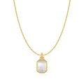 Ania Haie Mother of Pearl Necklace in Sterling Silver with 14kt Yellow Gold Plate