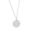 Antler Disc Necklace in Sterling Silver with Diamond (.01ct)