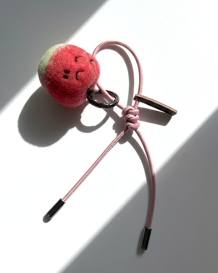 Apple Wool Bag & Keychain Charm - Woobbi