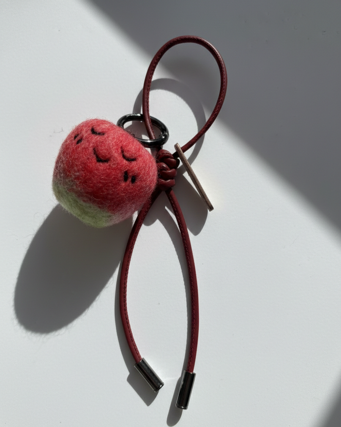 Apple Wool Bag & Keychain Charm - Woobbi
