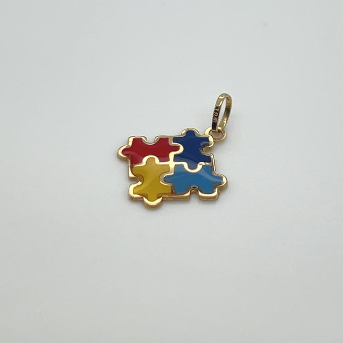 Autismo Colorido Pendant in 18K Gold