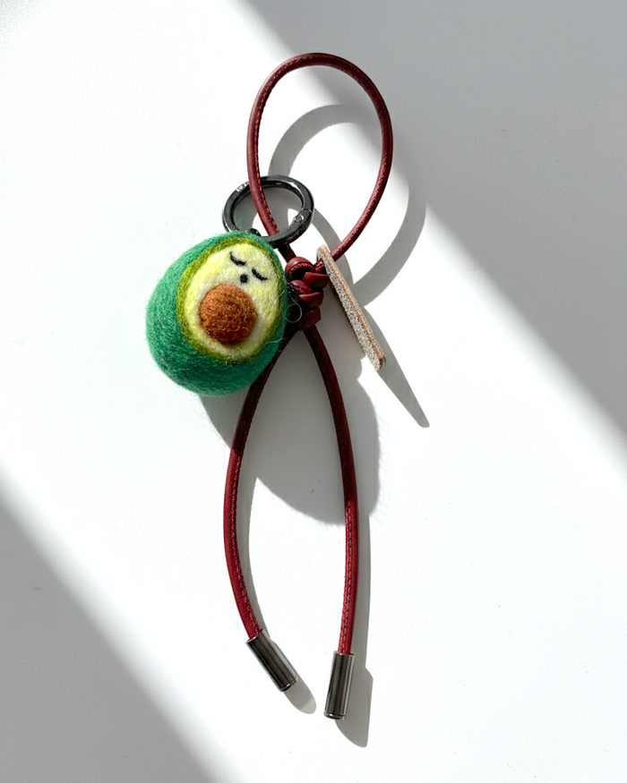 Avocado Wool Bag & Keychain Charm - Woobbi