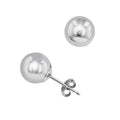 Ball Stud Earrings in 14kt White Gold (7mm)