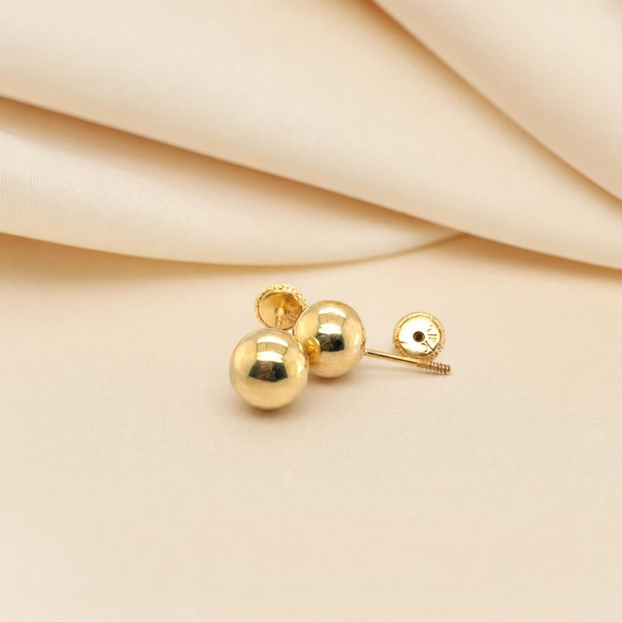 Ball with Screw-Back Earrings in 18K Gold