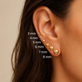 Ball with Screw-Back Earrings in 18K Gold