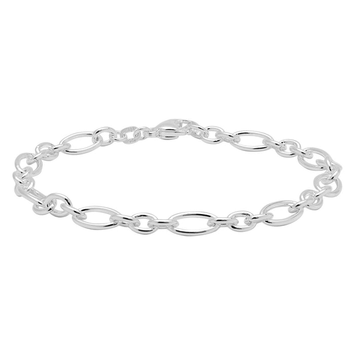 Baroque Link Bracelet in Sterling Silver