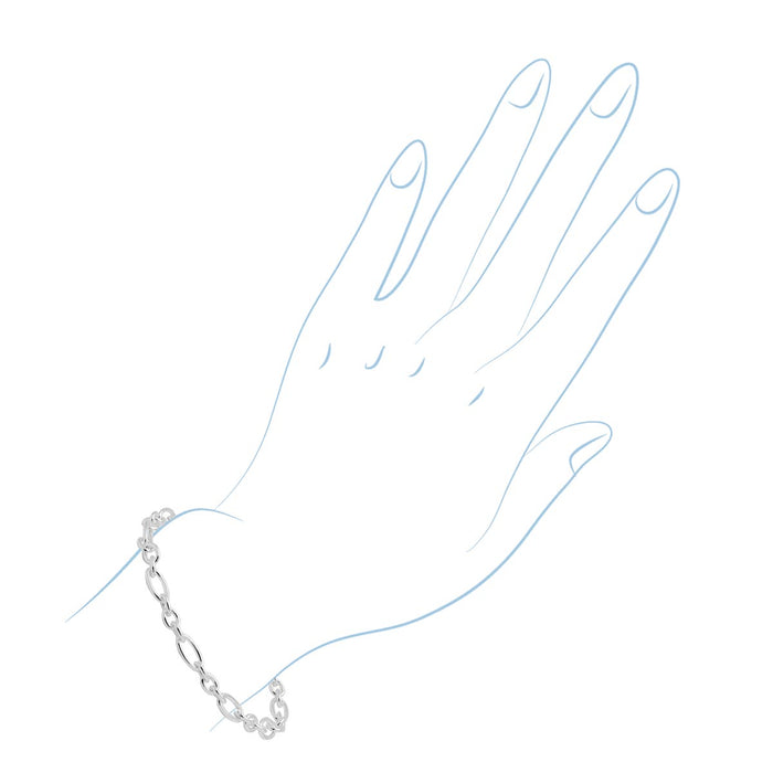 Baroque Link Bracelet in Sterling Silver