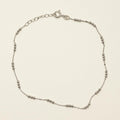 Bead Ankle Bracelet in Sterling Silver (9-10 inches)