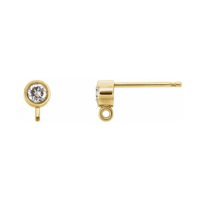 Bezel-Set Earring Top