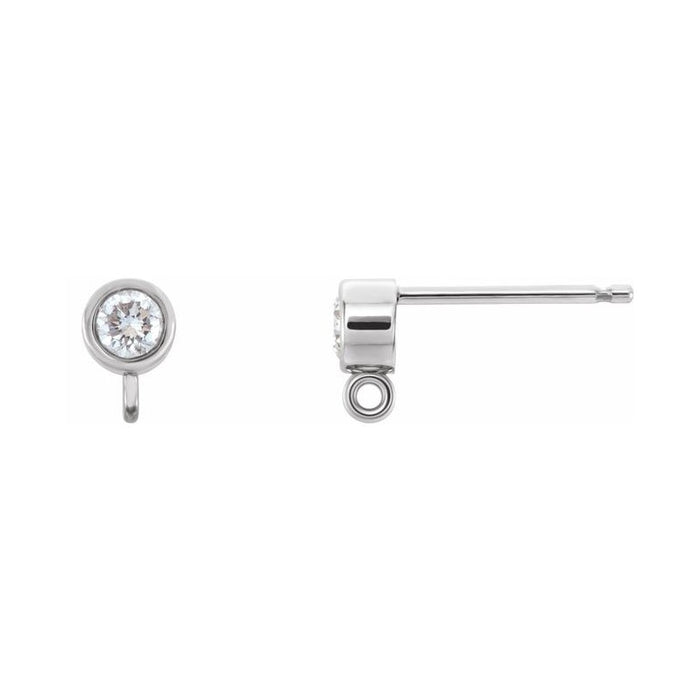 Bezel-Set Earring Top