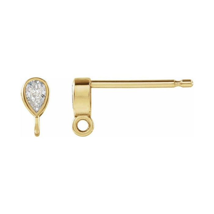 Bezel-Set Earring Top