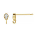 Bezel-Set Earring Top