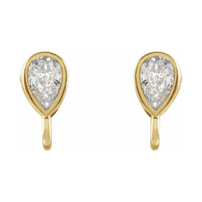 Bezel-Set Earring Top