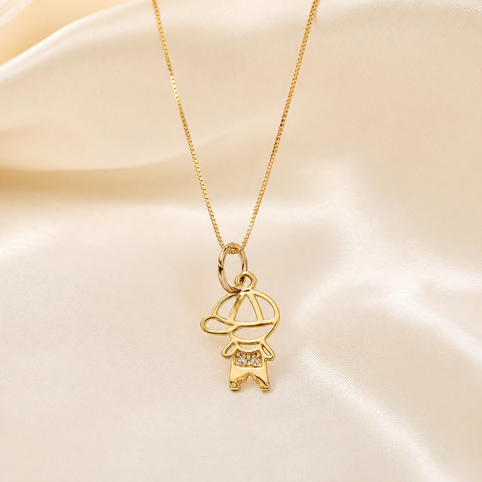 Boy Pendant in 18K Gold