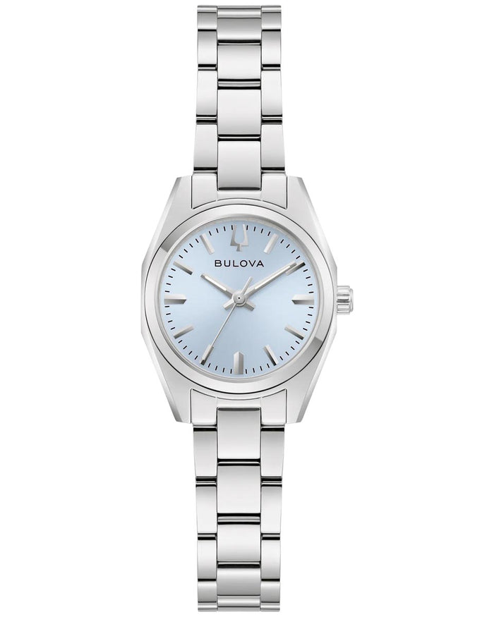 Bulova Surveyor Watch with Blue Dial and Stainless Steel Bracelet (22.7mm and quartz movement)