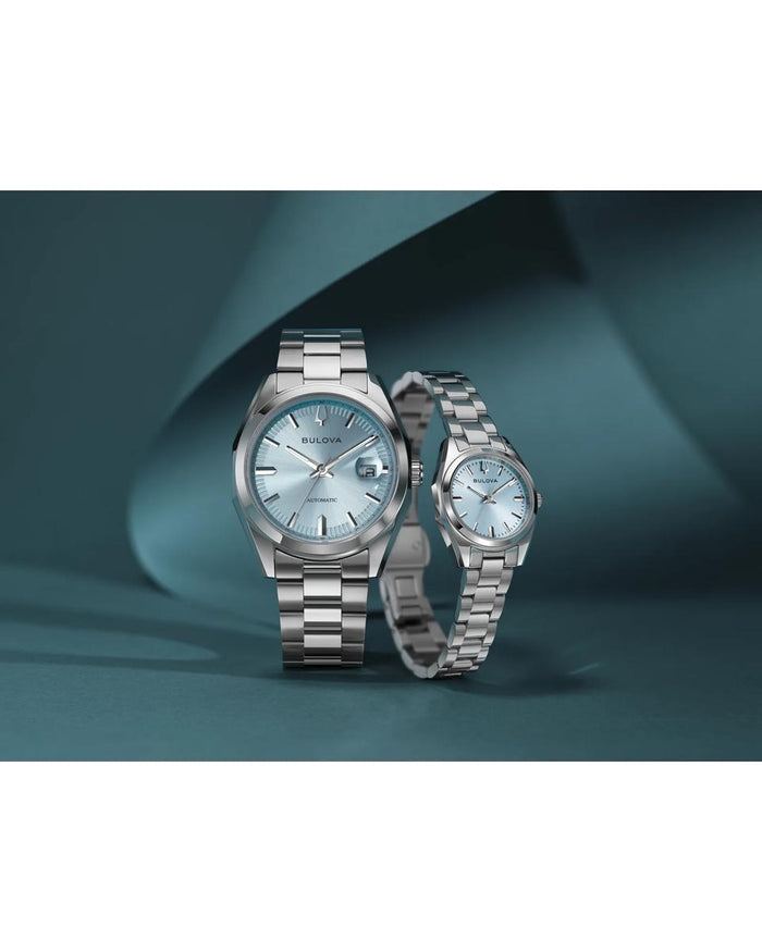 Bulova Surveyor Watch with Blue Dial and Stainless Steel Bracelet (22.7mm and quartz movement)