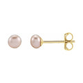 Button Pearl Stud Earrings