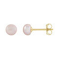 Button Pearl Stud Earrings