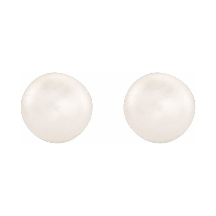 Button Pearl Stud Earrings