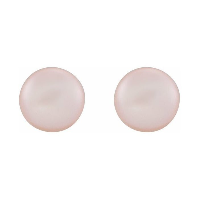 Button Pearl Stud Earrings