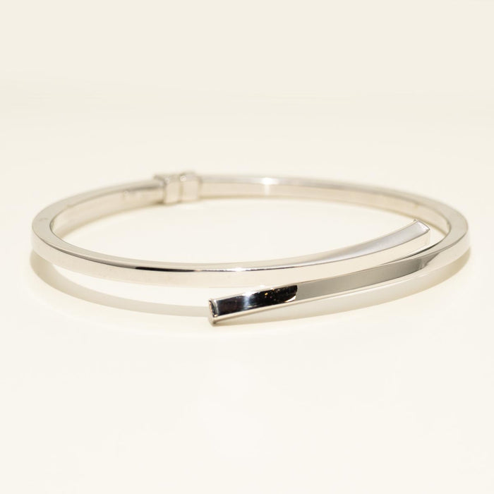 Bypass Bangle Bracelet in Sterling Silver