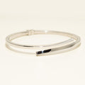 Bypass Bangle Bracelet in Sterling Silver