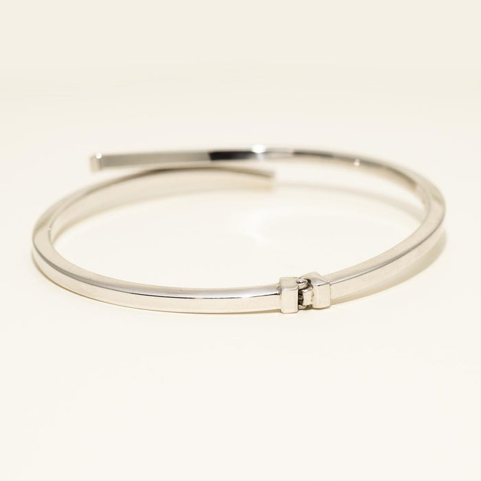 Bypass Bangle Bracelet in Sterling Silver