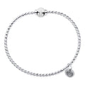 Cape Cod Cubic Zirconia Twist Bangle Bracelet in Sterling Silver