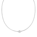 Cape Cod Single Bead Omega Necklace in Sterling Silver