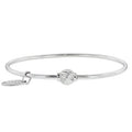 Cape Cod Swirl Bead Bangle Bracelet in Sterling Silver