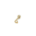 Piercing Cartilagem Coracao Vazado e Bola - Ricca Jewelry