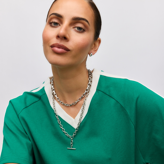 Chelsea Chunky Chain Necklace (Silver)