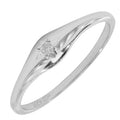 Children Diamond Ring in Sterling Silver (size 4)