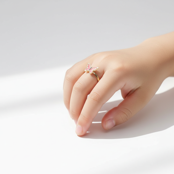 Children's Butterfly Ring in 18K Gold
