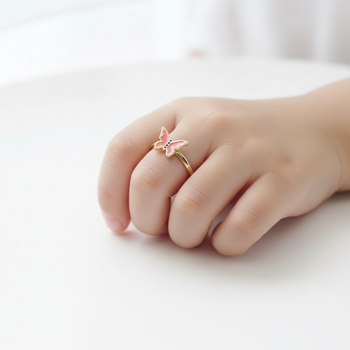 Children's Butterfly Ring in 18K Gold
