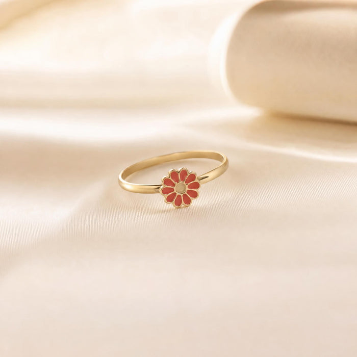 Children's Flower Ring in 18K Gold