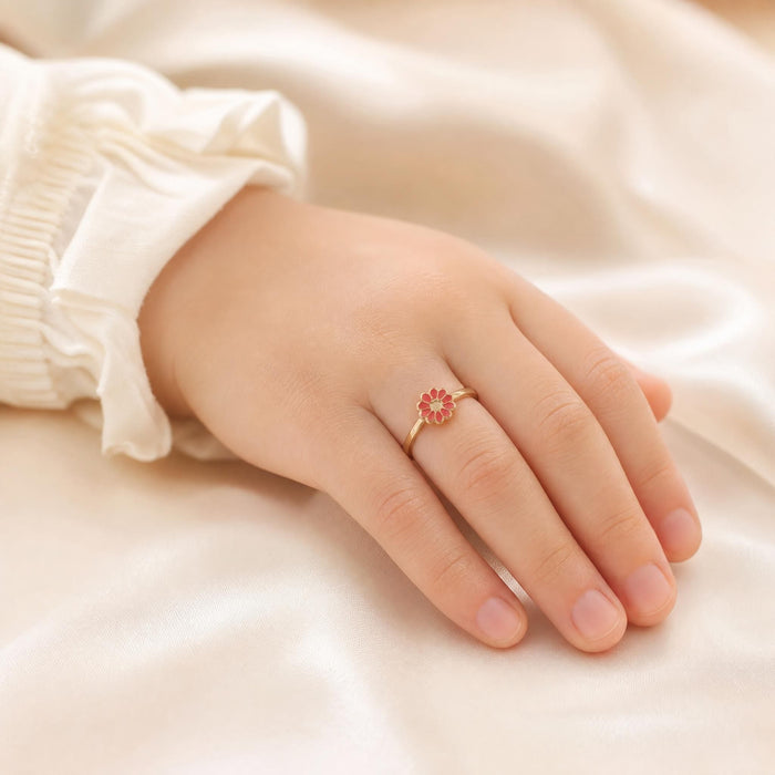Children's Flower Ring in 18K Gold