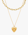 Chunky Heart Necklace Bundle (Gold)