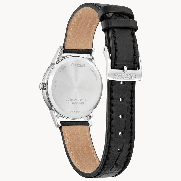 Citizen Classic Watch with Blue Dial and Black Leather Strap (30mm and eco drive movement)