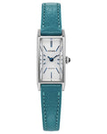 Citizen Fio Watch with White Dial and Teal Leather Strap (14x31mm and eco drive movement)
