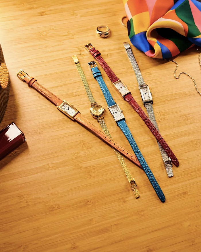 Citizen Fio Watch with White Dial and Teal Leather Strap (14x31mm and eco drive movement)