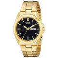 Citizen Mens Watch with Black Dial and Yellow Gold Toned Bracelet (quartz movement)