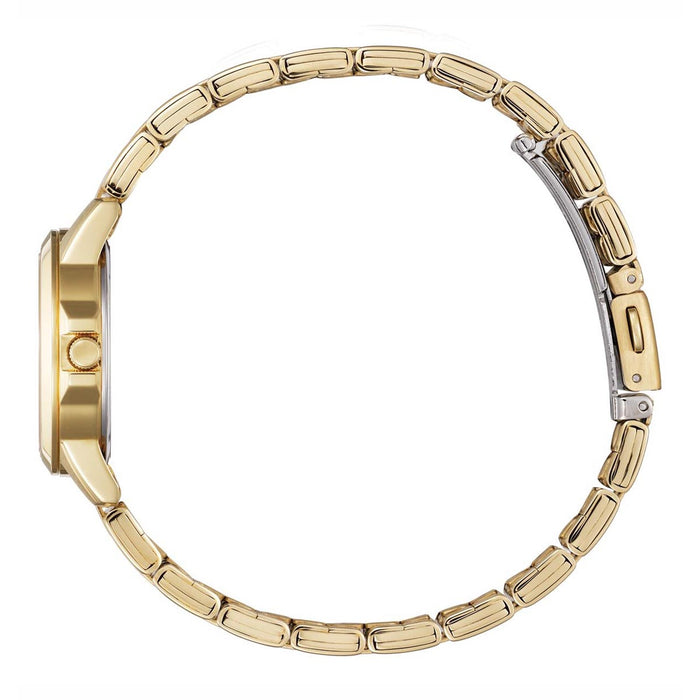 Citizen Womens Watch with Black Dial and Yellow Gold Toned Bracelet (quartz movement)