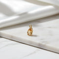 Citrine Drop-Shaped Pendant in 18K Gold