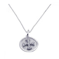 Closeout-Silver 925 Rhodium Plated Clear CZ Cross Pendant Necklace - STP00895 | Silver Palace Inc.