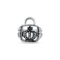 Clearance-Silver 925 Rhodium Plated Crown Ring - BGR00035