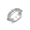 Closeout-Silver 925 Rhodium Plated CZ Crown Ring - STR00190 | Silver Palace Inc.