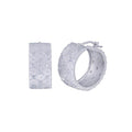 Closeout-Silver 925 Rhodium Plated Small Round Clear CZ Hoop Earrings - STE00763 | Silver Palace Inc.