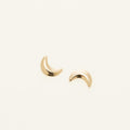 Crescent Moon Stud Earrings in 14kt Yellow Gold